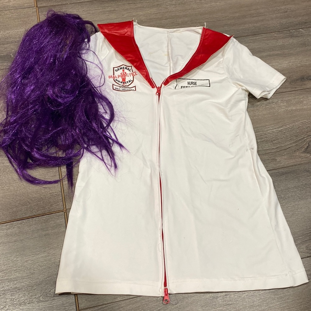 Nurse and Wig Outfit Halloween Costume